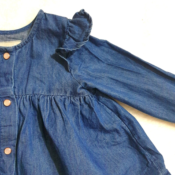 Baby Girl Denim Dress - Picture 2 of 4